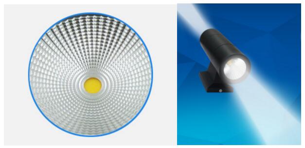 De Creespaander boven en beneden 12W-LEIDENE Muur zette de Openluchthuisvesting 85-265VAC IP65 van het Lichtenaluminium op